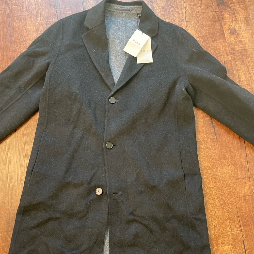 Mens Theory Wool/Cashmere Coat